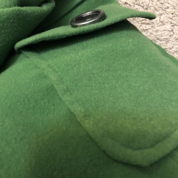 🐚XS Green Pea Coat with Hood ‼️Great condition‼️ - Picture 8 of 8